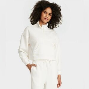 Half Zip Pullover in Cream